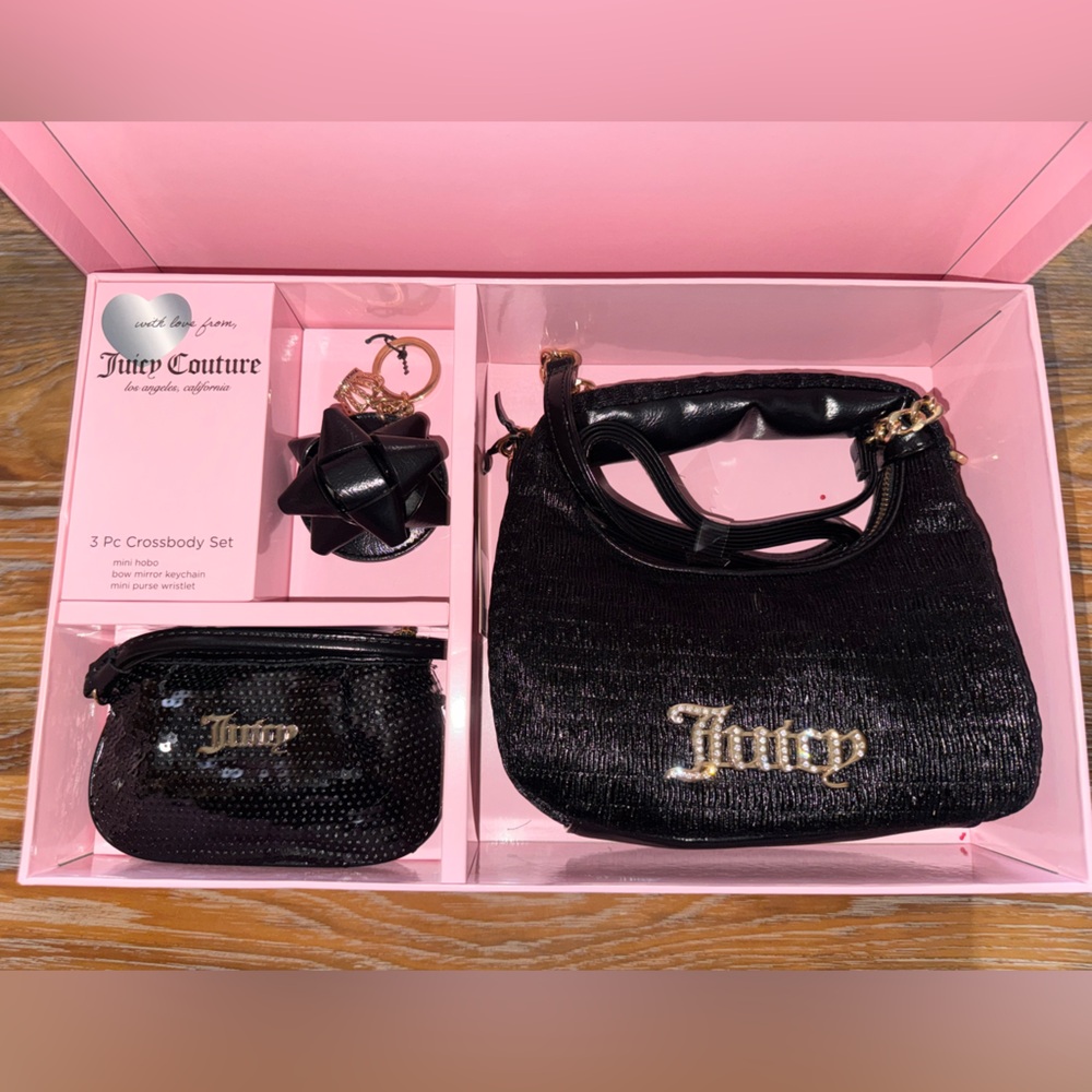 Juicy Couture Black Crossbody Bag Set